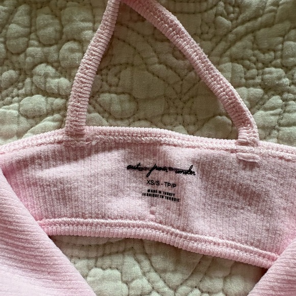 Free People Pink Ribbed Bralette, NWOT, XS - Picture 3 of 4